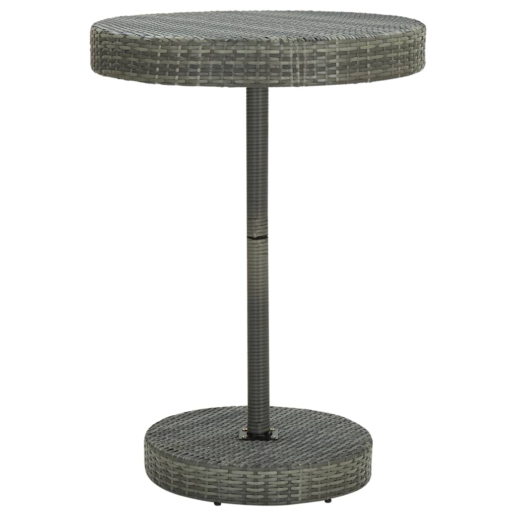 Tuintafel 75,5x106 cm poly rattan grijs