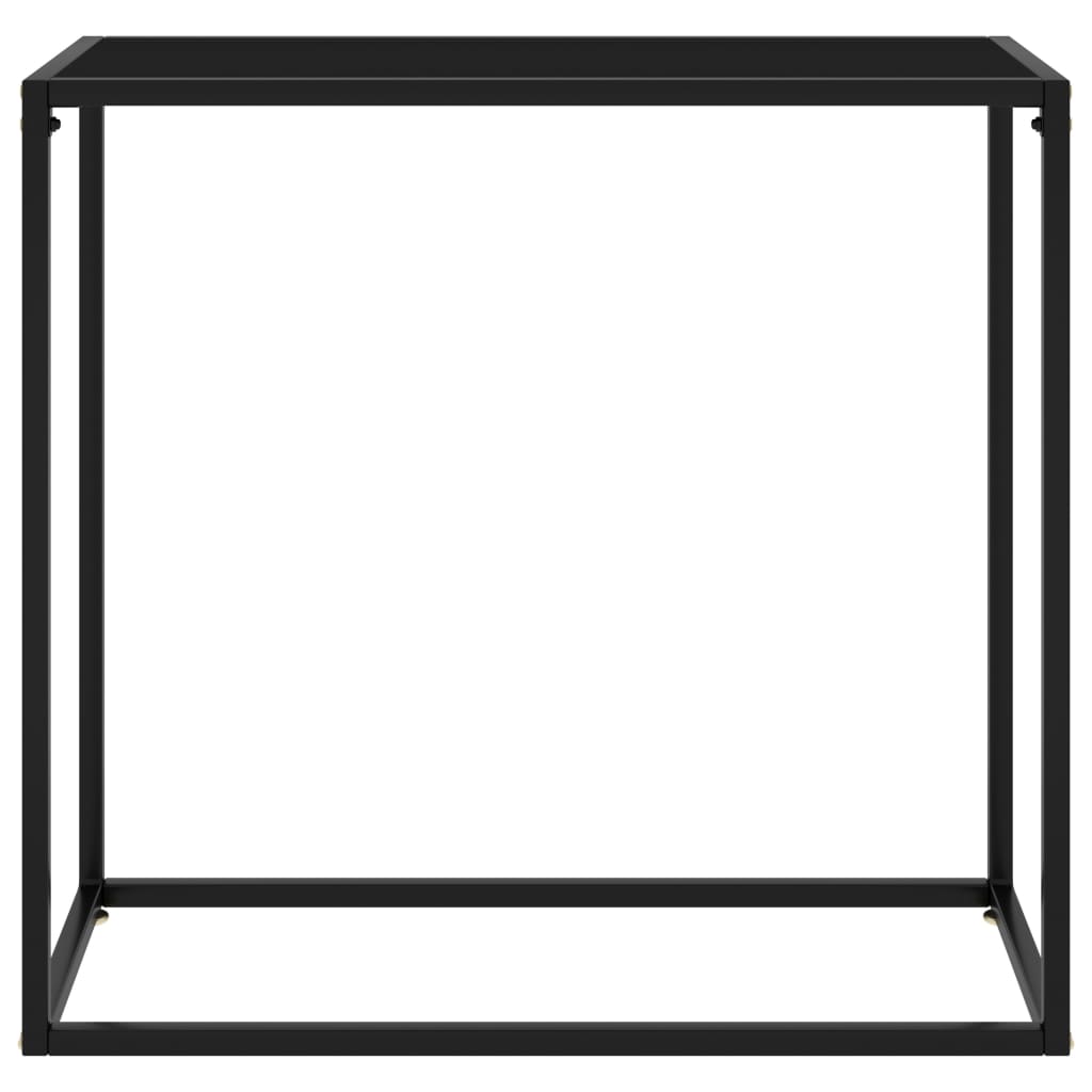 Wandtafel 80x35x75 cm gehard glas zwart