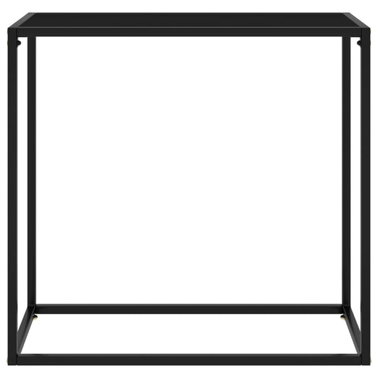 Wandtafel 80x35x75 cm gehard glas zwart