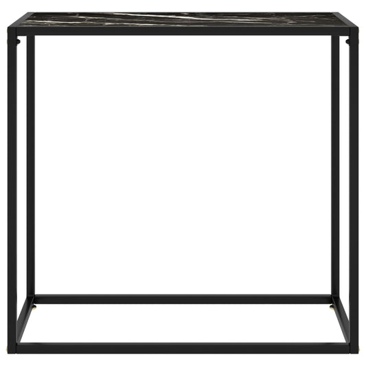 Wandtafel 80x35x75 cm gehard glas zwart