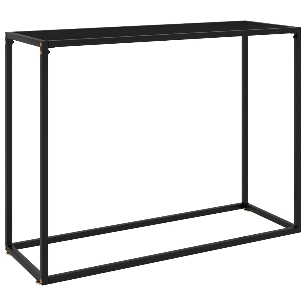 Wandtafel 100x35x75 cm gehard glas zwart