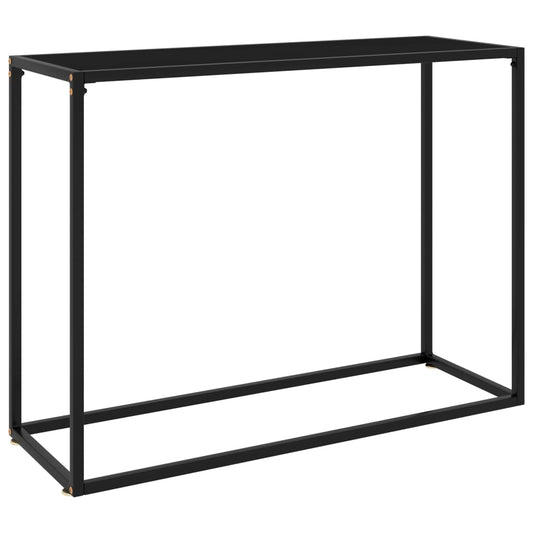 Wandtafel 100x35x75 cm gehard glas zwart