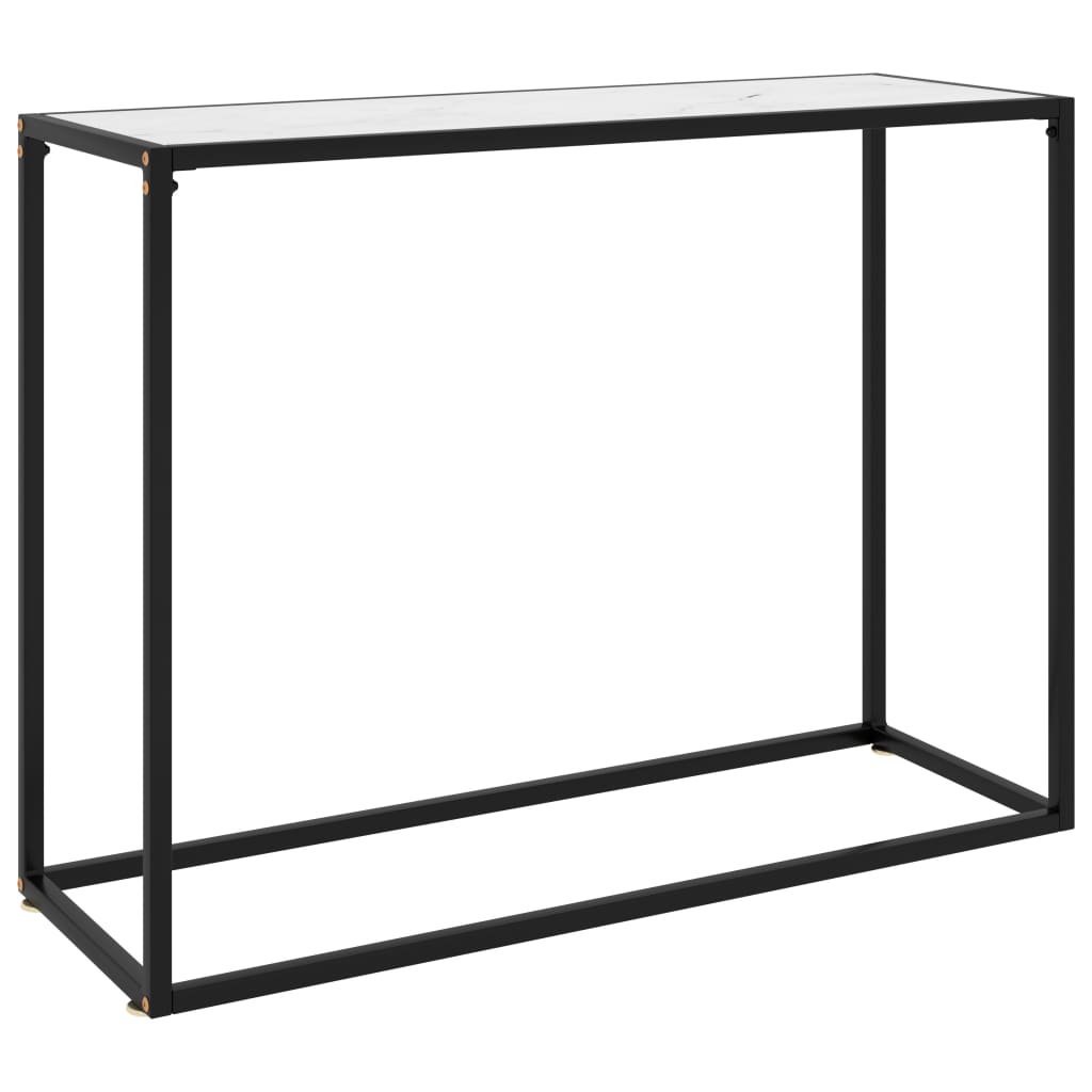 Wandtafel 100x35x75 cm gehard glas wit