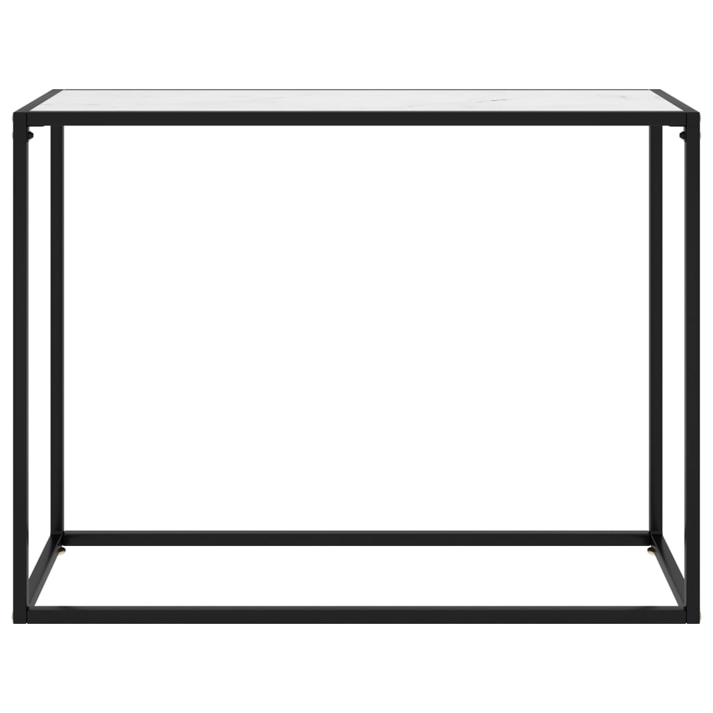 Wandtafel 100x35x75 cm gehard glas wit