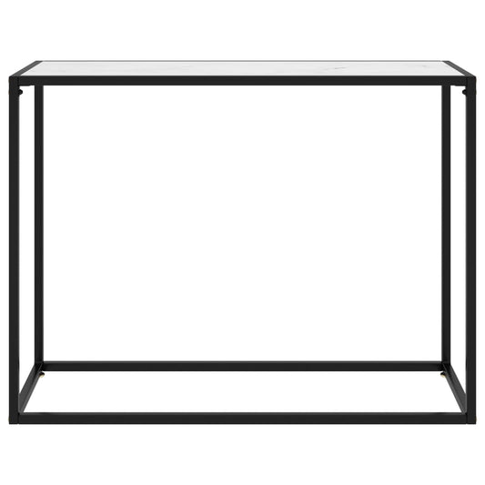 Wandtafel 100x35x75 cm gehard glas wit