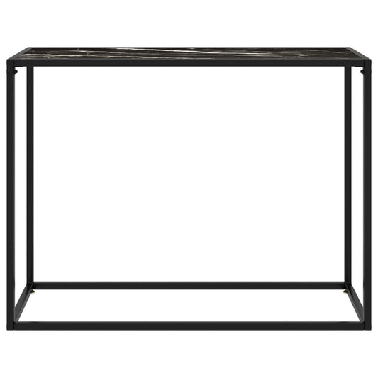 Wandtafel 100x35x75 cm gehard glas zwart