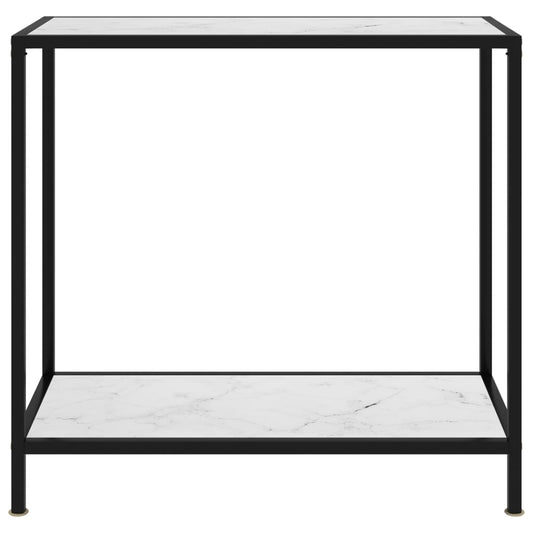 Wandtafel 80x35x75 cm gehard glas wit