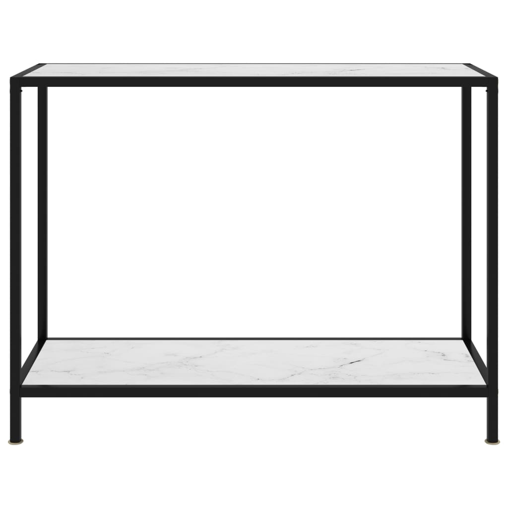 Wandtafel 100x35x75 cm gehard glas wit