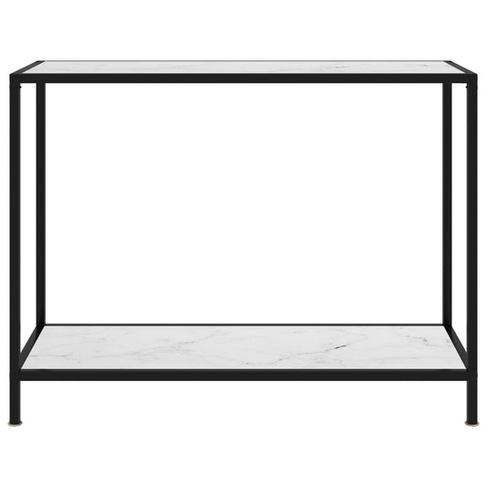 Wandtafel 100x35x75 cm gehard glas wit