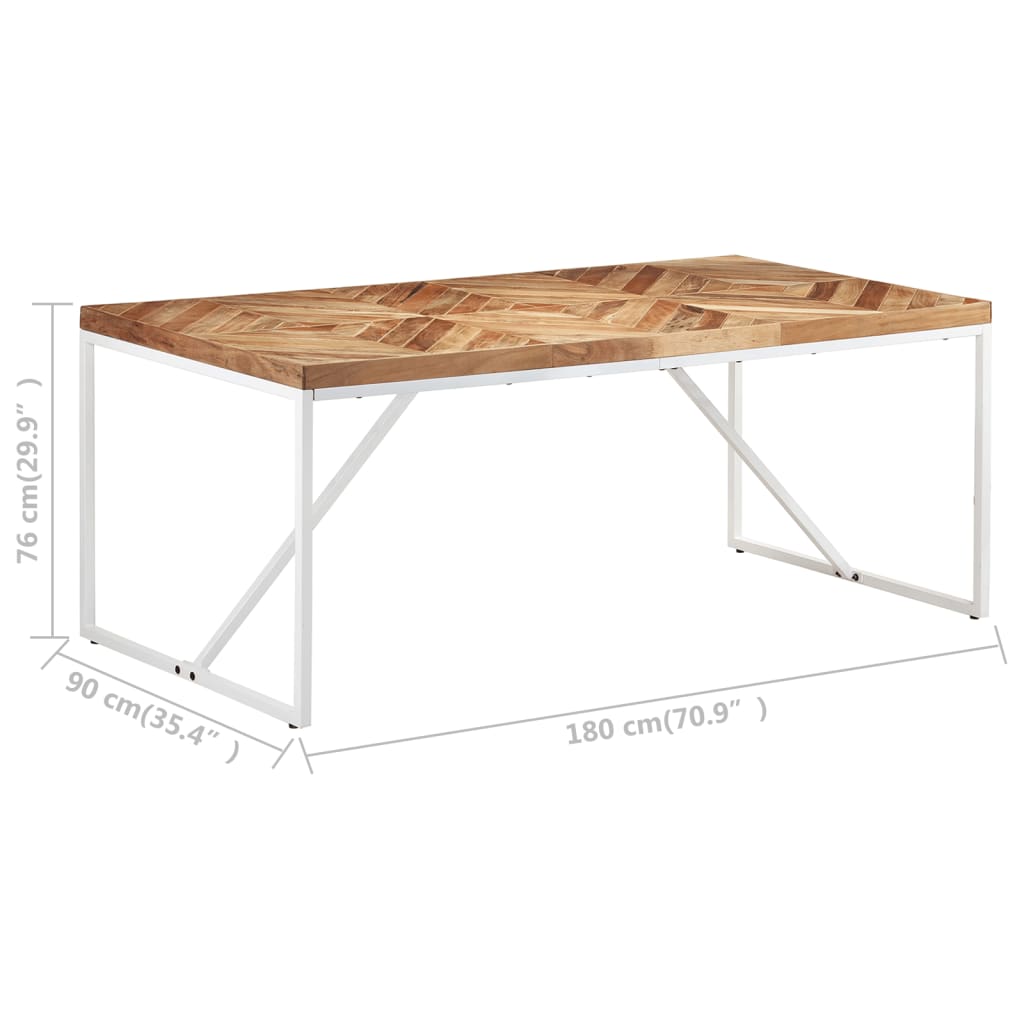 Eettafel 180x90x76 cm massief acaciahout en mangohout