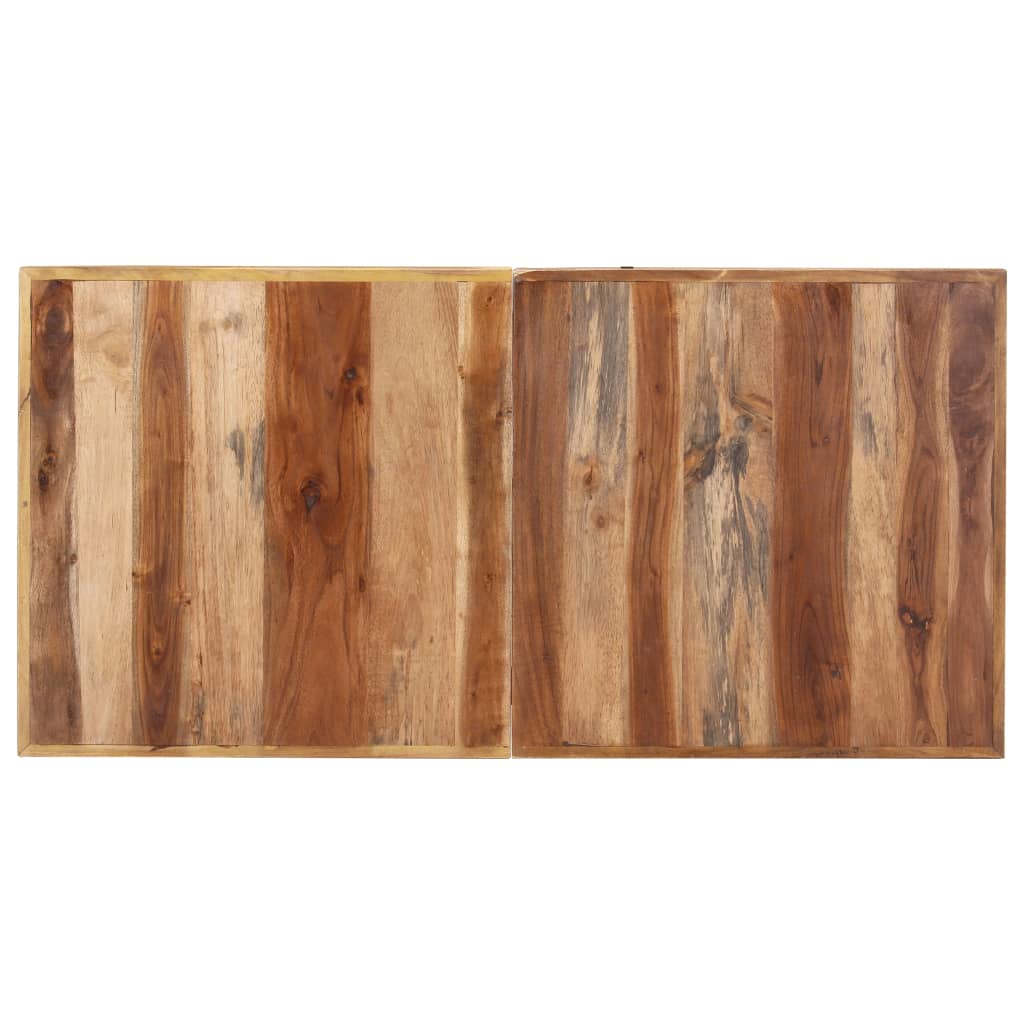 Eettafel 140x70x75 cm massief hout met honingkleurige afwerking