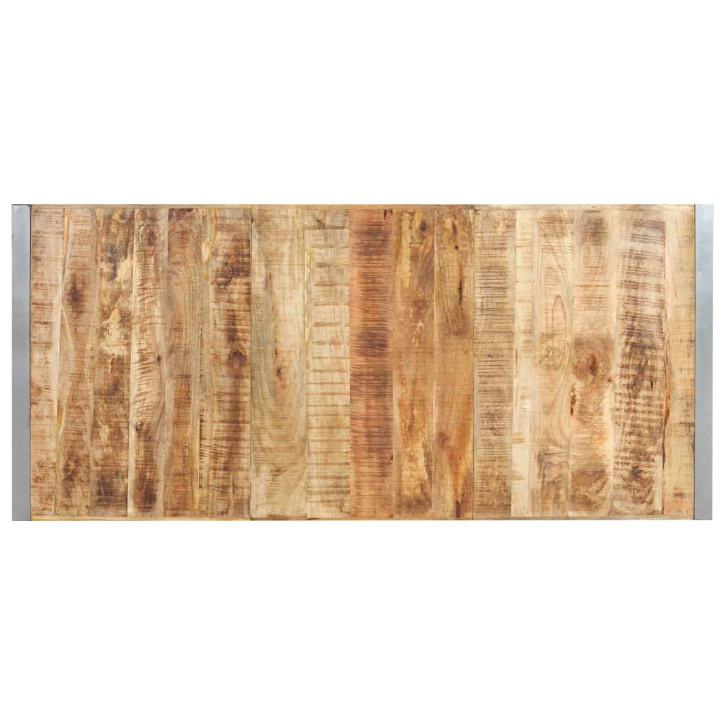 Eettafel 220x100x75 cm massief ruw mangohout