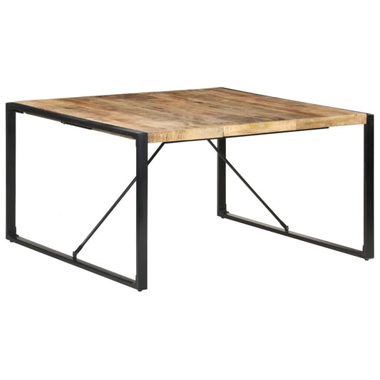 Eettafel 140x140x75 cm ruw mangohout