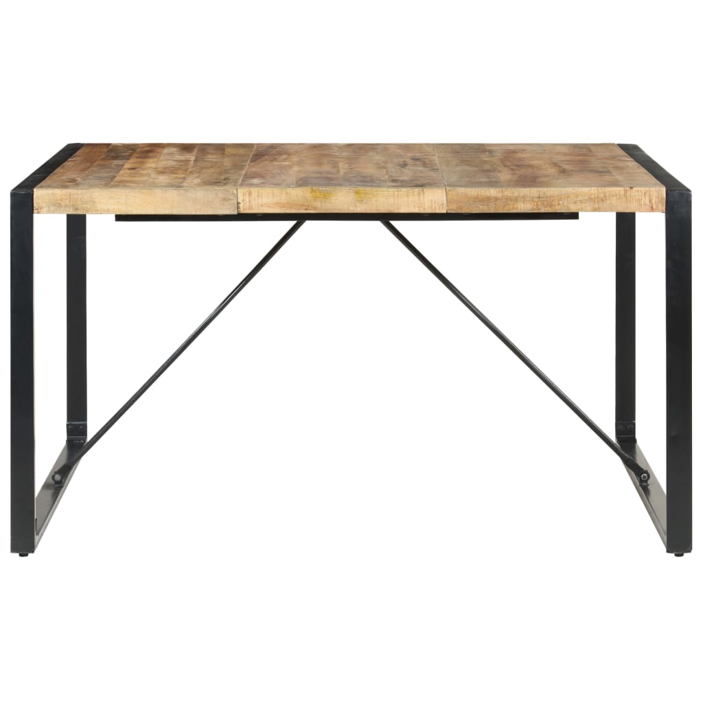 Eettafel 140x140x75 cm ruw mangohout