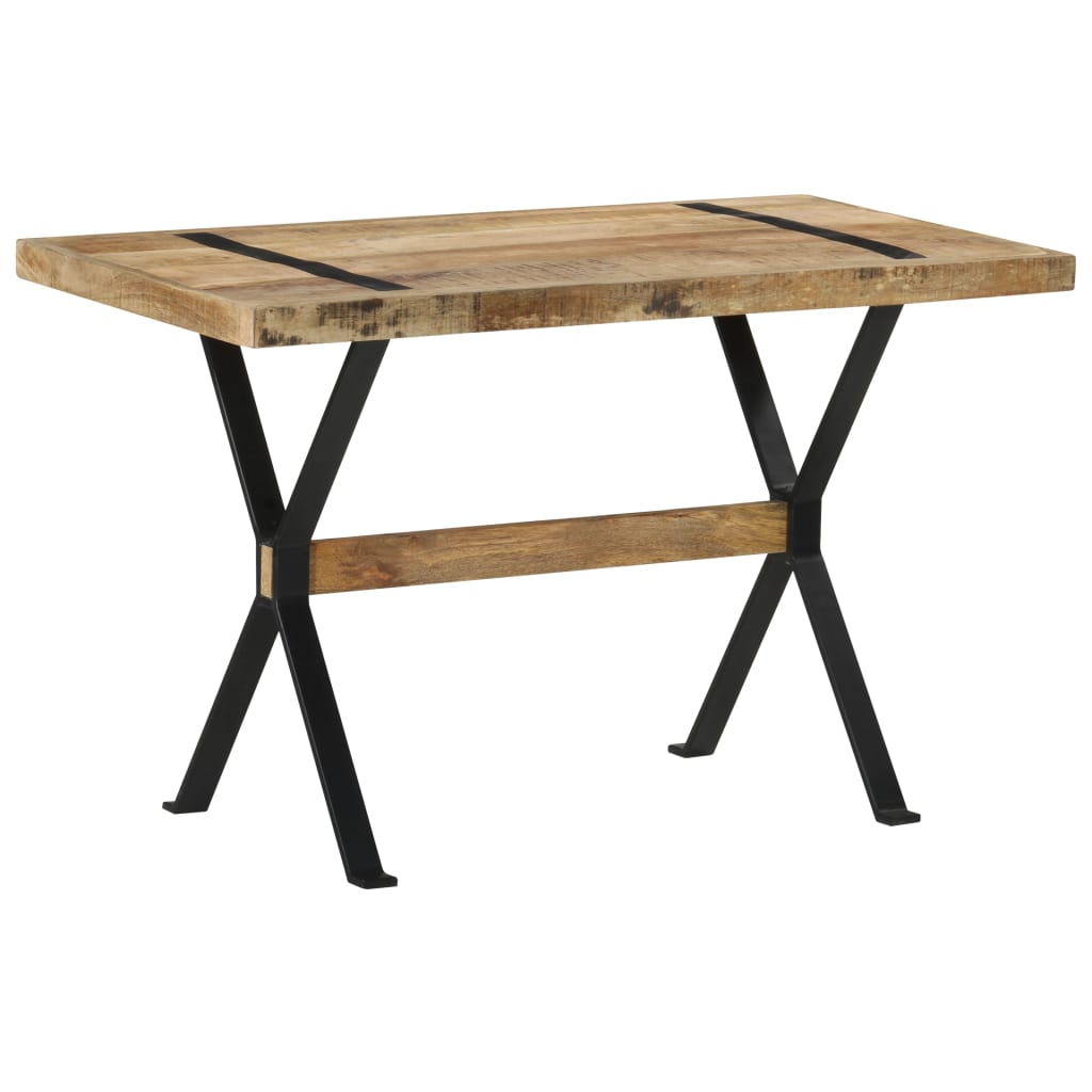 Eettafel 120x60x76 cm ruw mangohout