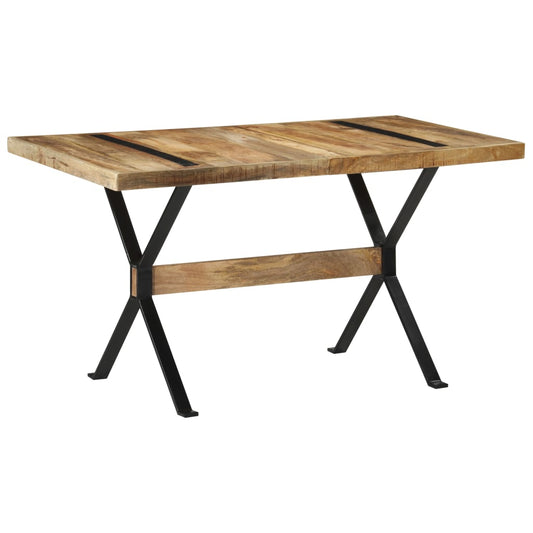 Eettafel 140x70x76 cm ruw mangohout