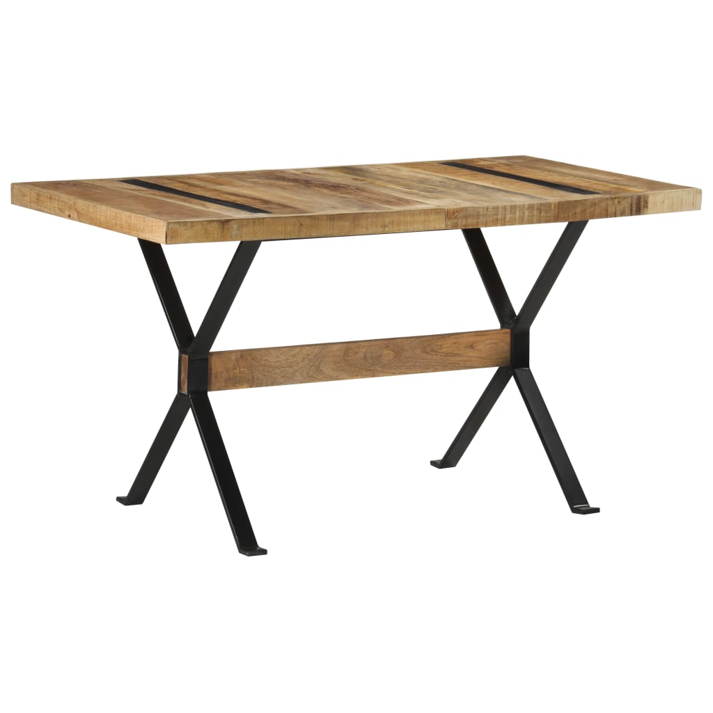 Eettafel 140x70x76 cm ruw mangohout