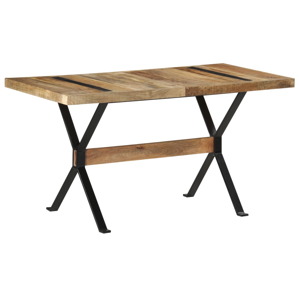 Eettafel 140x70x76 cm ruw mangohout