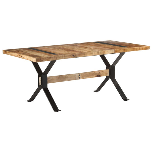 Eettafel 180x90x76 cm ruw mangohout