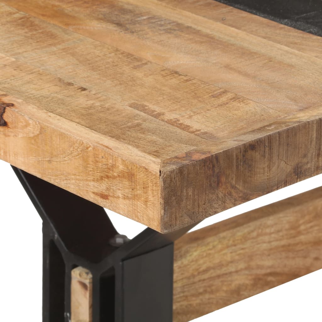 Eettafel 180x90x76 cm ruw mangohout