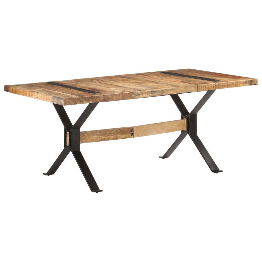 Eettafel 180x90x76 cm ruw mangohout