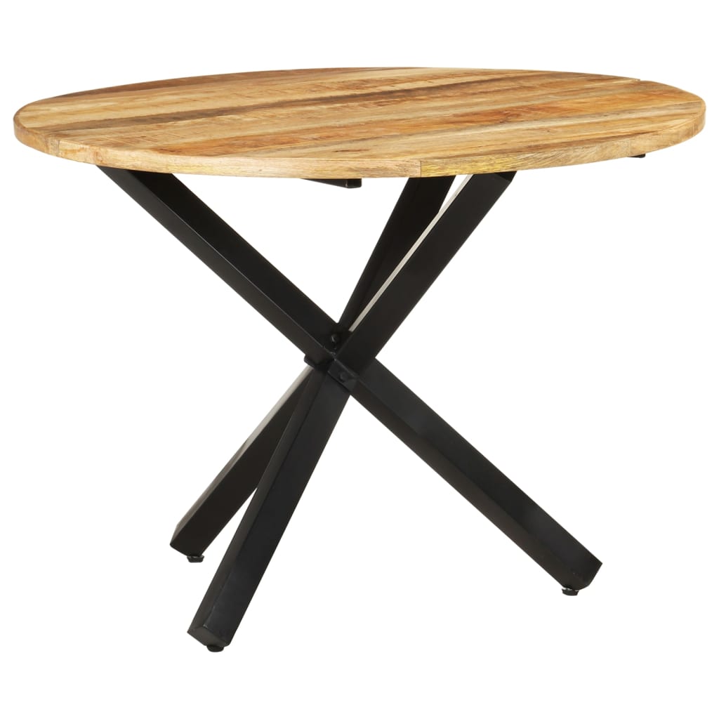 Eettafel rond 100x100x75 cm ruw mangohout