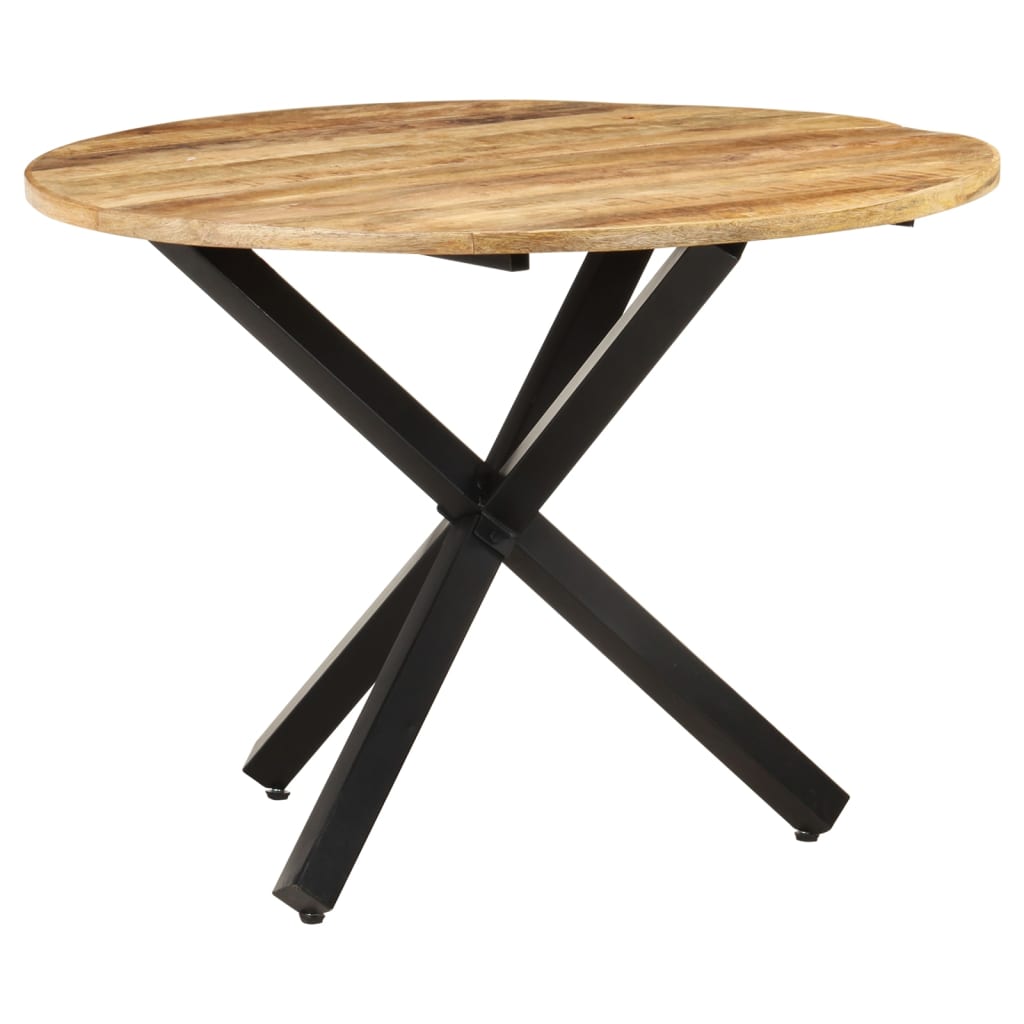 Eettafel rond 100x100x75 cm ruw mangohout