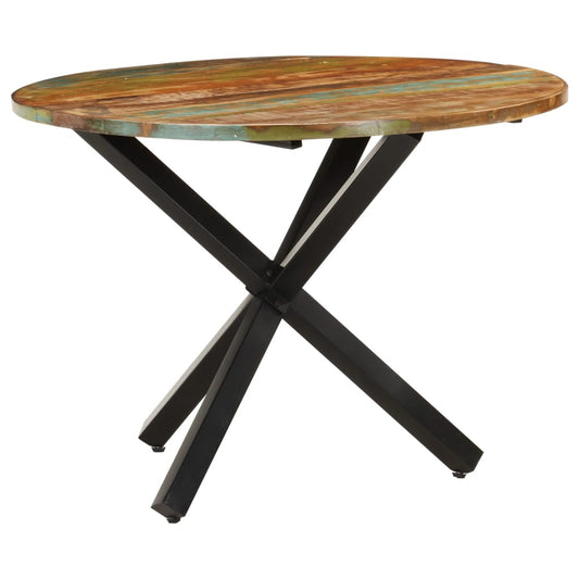 Eettafel rond 100x100x75 cm massief gerecycled hout