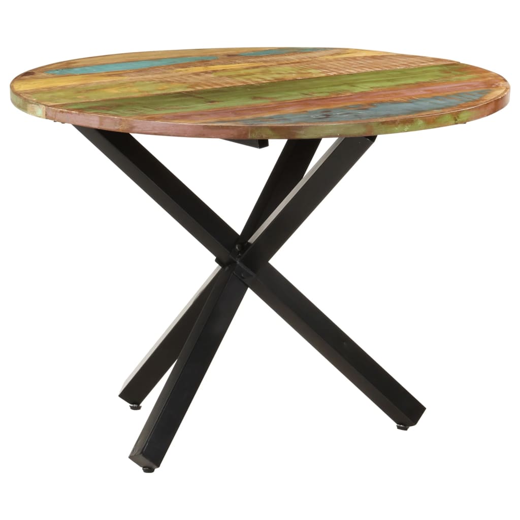 Eettafel rond 100x100x75 cm massief gerecycled hout