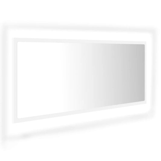 Badkamerspiegel LED 100x8,5x37 cm acryl wit