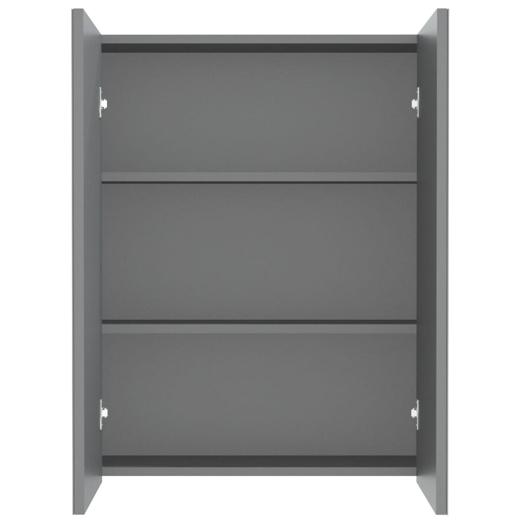 Badkamerkast met spiegel 60x15x75 cm MDF antracietkleurig