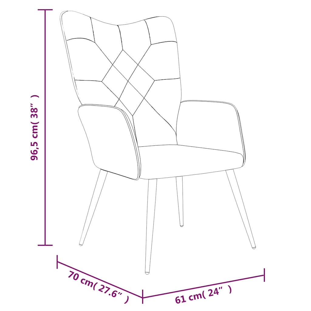 Relaxstoel met voetenbank patchwork stof