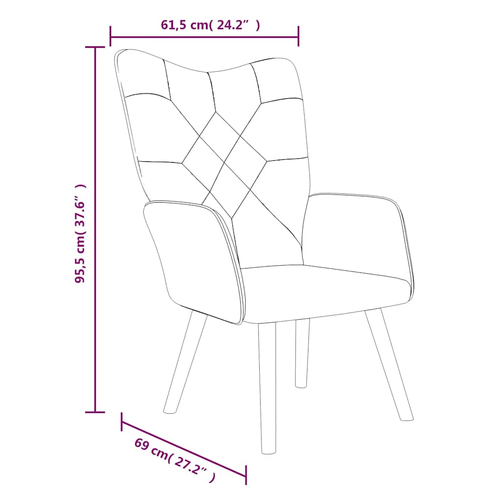 Relaxstoel met voetenbank patchwork stof