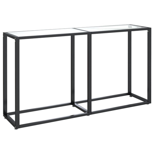 Wandtafel 140x35x75,5 cm gehard glas transparant