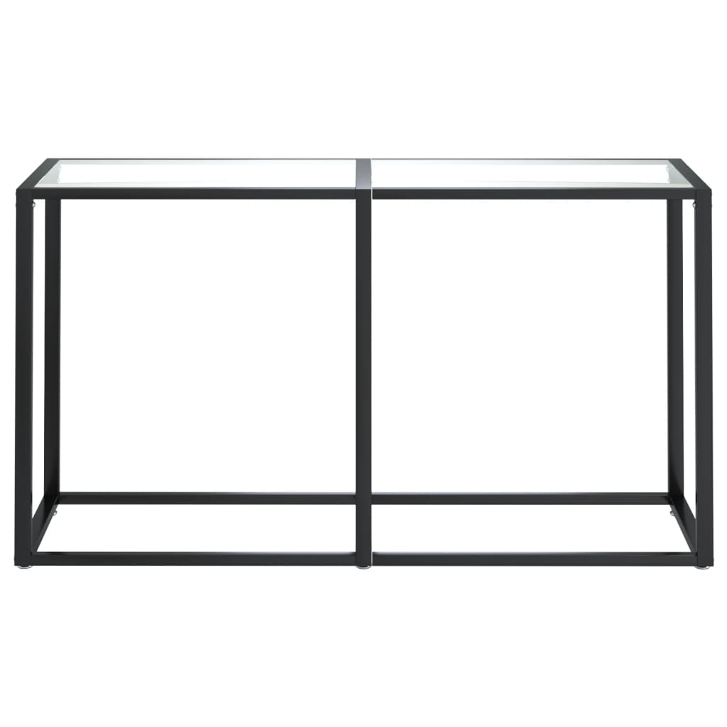 Wandtafel 140x35x75,5 cm gehard glas transparant