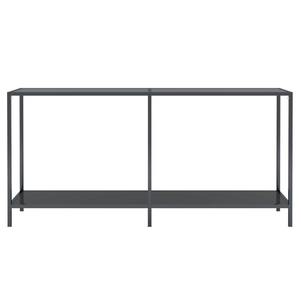 Wandtafel 160x35x75,5 cm gehard glas zwart