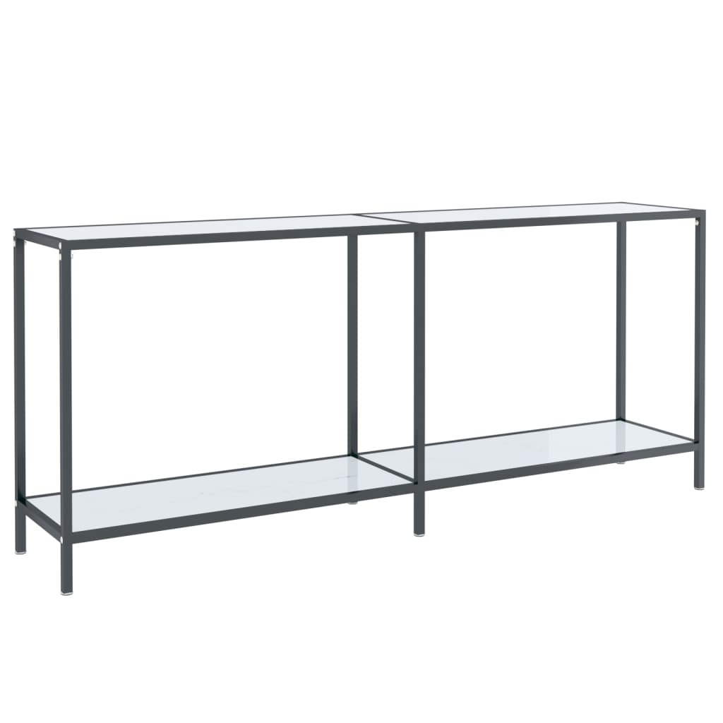 Wandtafel 180x35x75,5 cm gehard glas wit