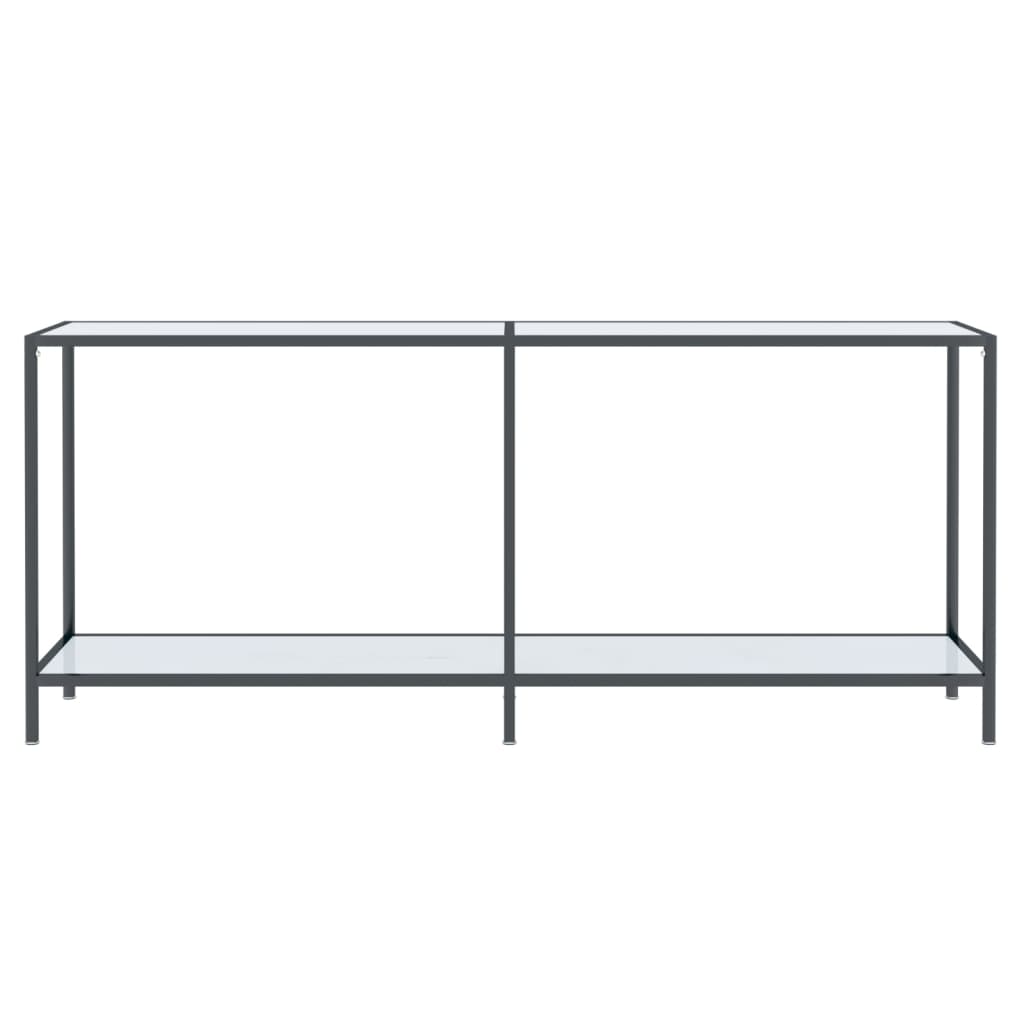 Wandtafel 180x35x75,5 cm gehard glas wit