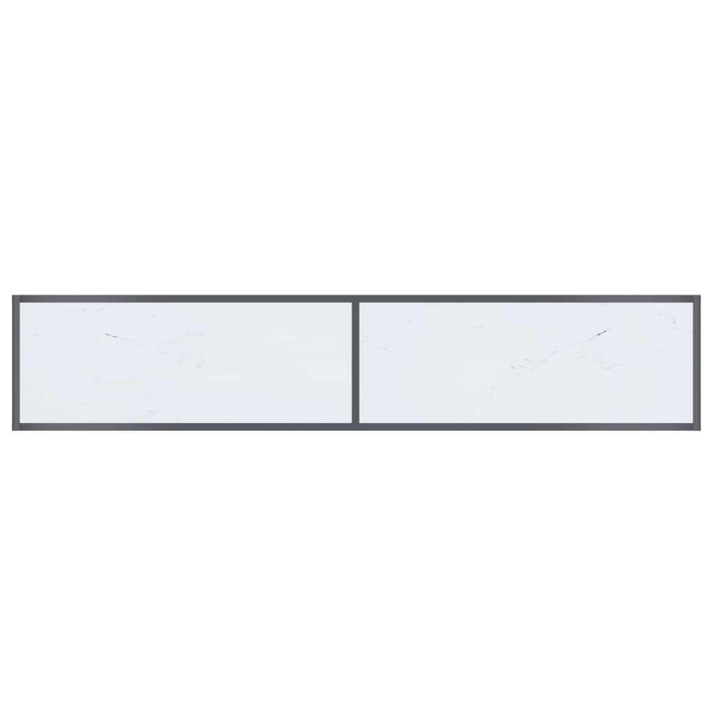 Wandtafel 180x35x75,5 cm gehard glas wit