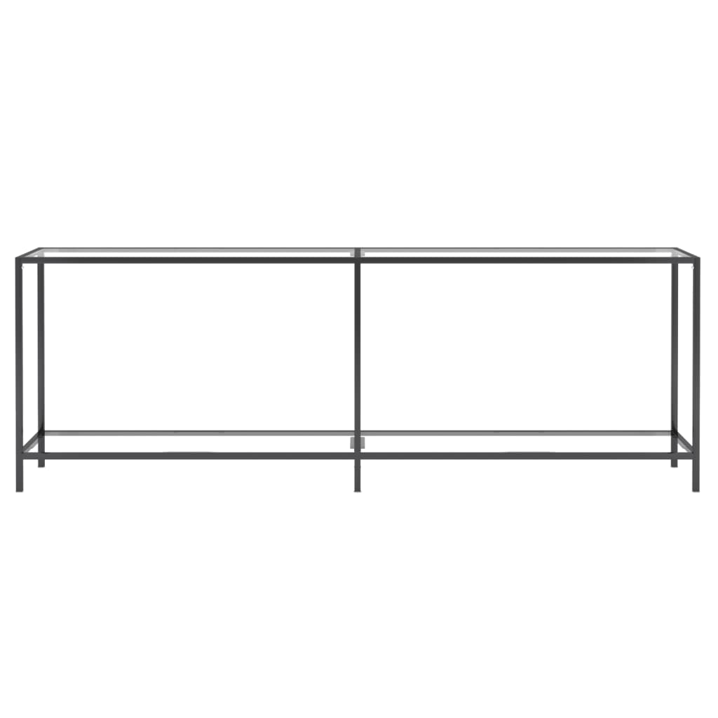 Wandtafel 220x35x75,5 cm gehard glas transparant