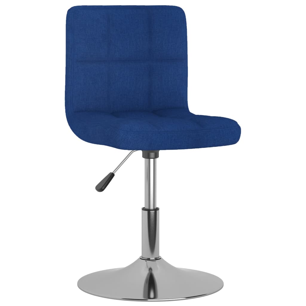 Eetkamerstoelen 2 st draaibaar stof blauw