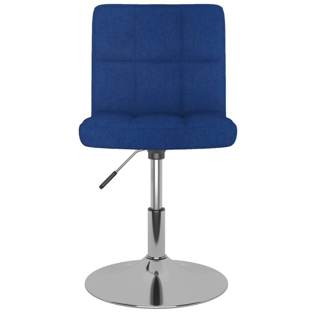 Eetkamerstoelen 2 st draaibaar stof blauw