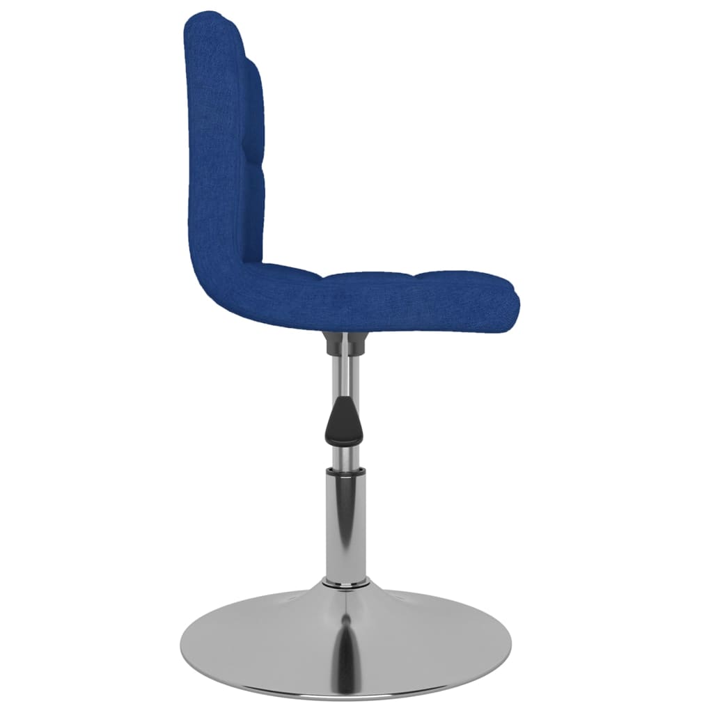 Eetkamerstoelen 2 st draaibaar stof blauw