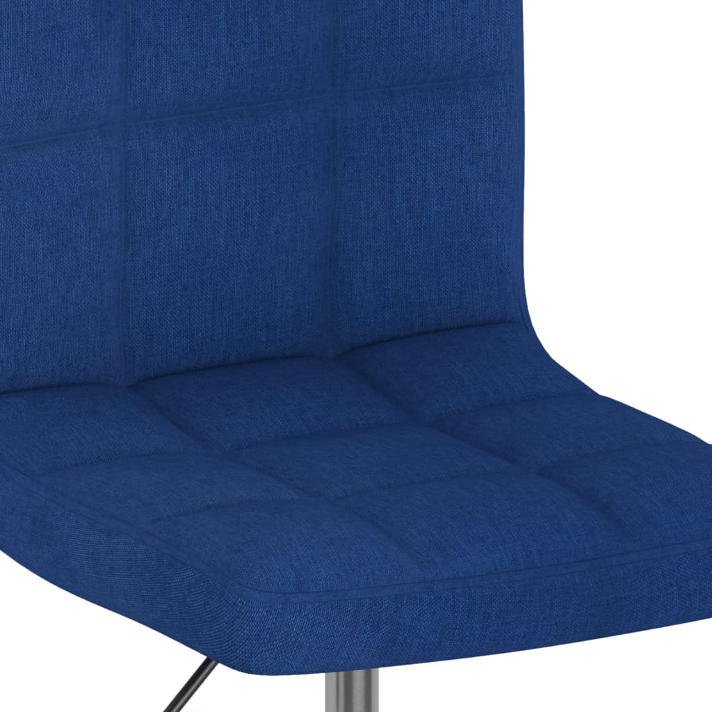 Eetkamerstoelen 2 st draaibaar stof blauw