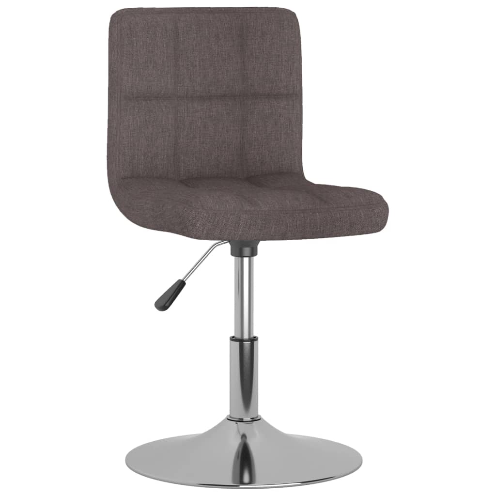 Eetkamerstoelen draaibaar 2 st stof taupe