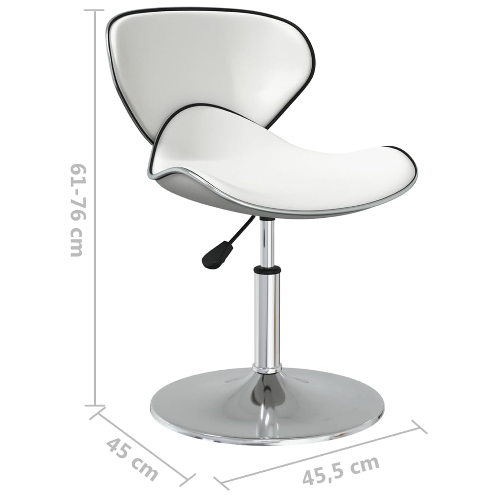 Eetkamerstoelen 2 st kunstleer wit