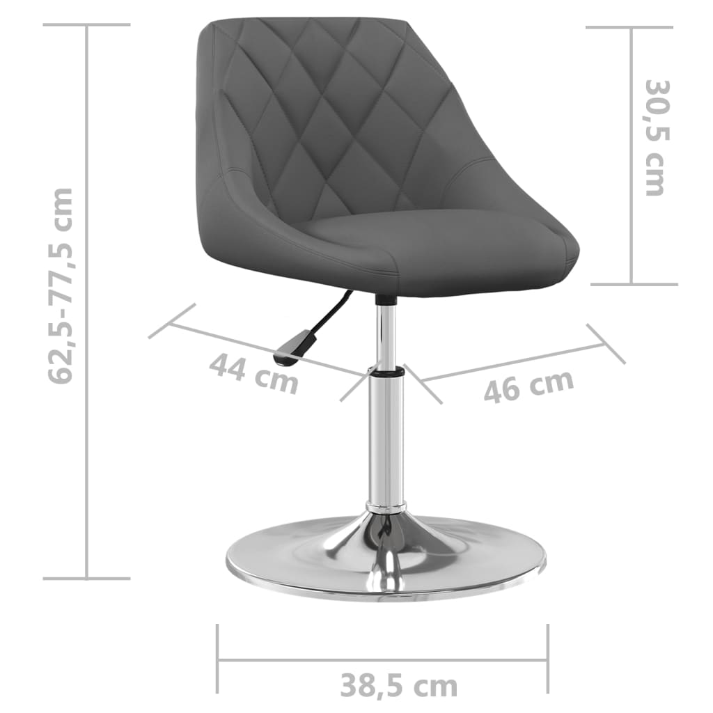 Eetkamerstoelen draaibaar 2 st fluweel donkergrijs