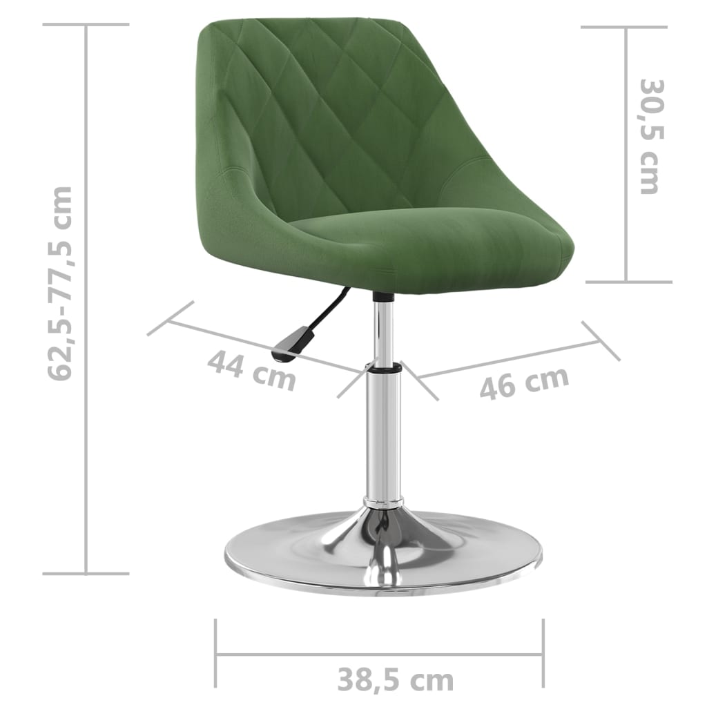 Eetkamerstoelen draaibaar 2 st fluweel donkergroen