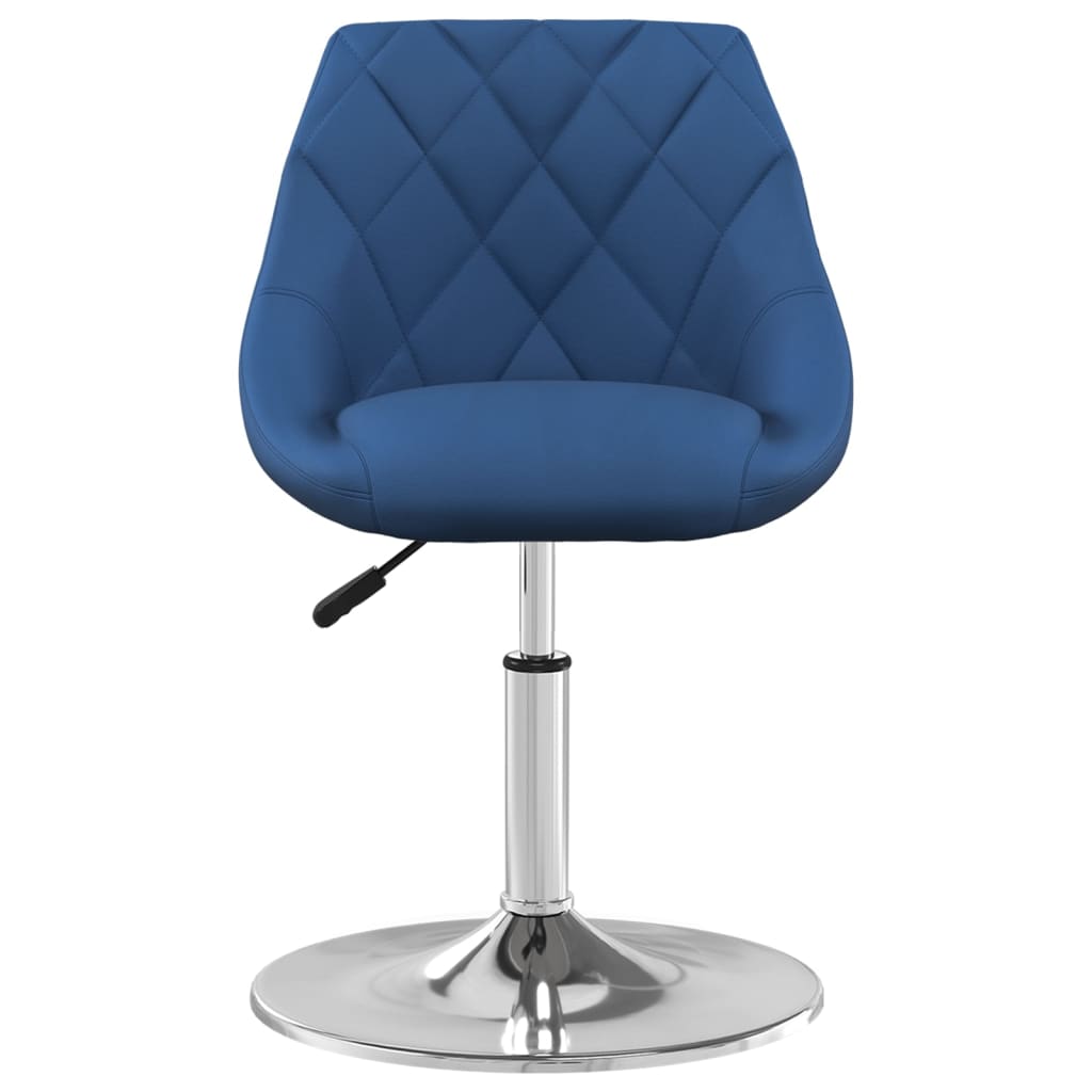 Eetkamerstoelen draaibaar 2 st fluweel blauw