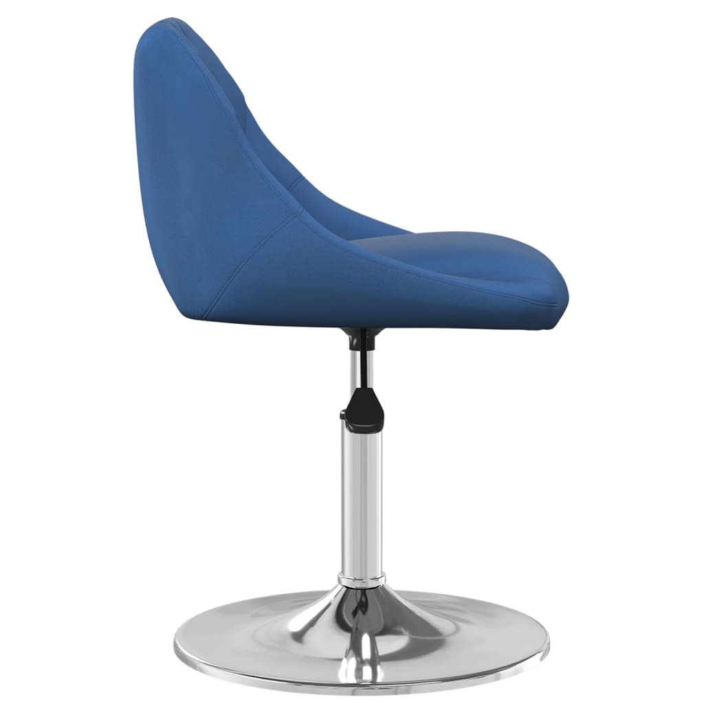 Eetkamerstoelen draaibaar 2 st fluweel blauw